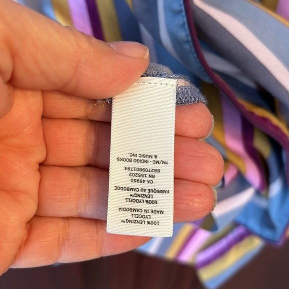 LOVE & LORE colourful striped shirt size large - Picture 6 of 8